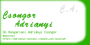 csongor adrianyi business card